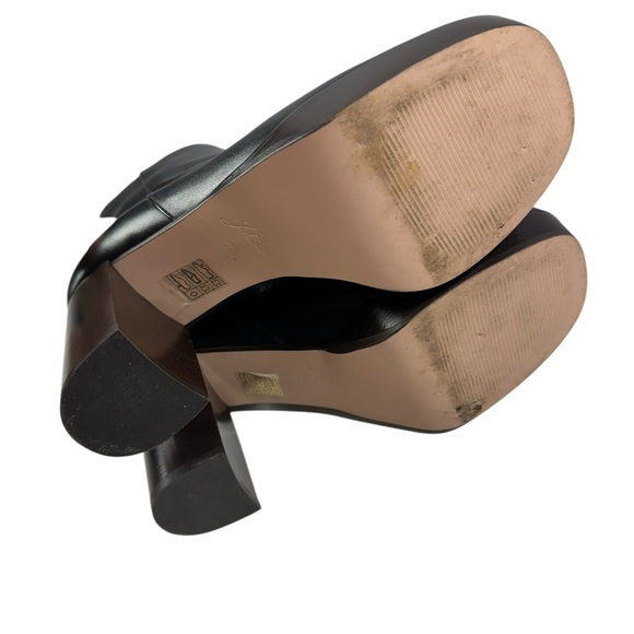 J. Crew Platform stacked-heel boots in Black leather size 7.5 - Picture 10 of 10